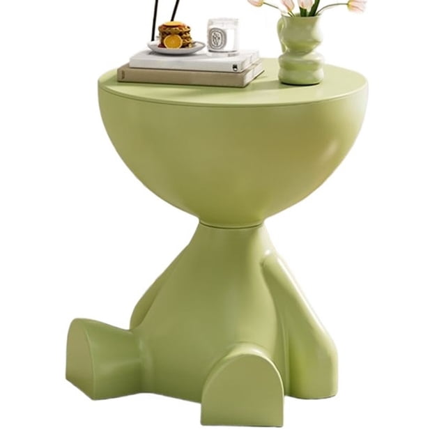 Table de Chevet Ronde avec Rangement, Table d'Appoint Ronde Moderne pour Canapé et Chevet, Déco Maison