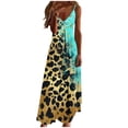thumbnail image 2 of LVHAOGJOB Robe Sans Manches pour Femmes Robe d'Été Tendance Bretelles Spaghetti Longue Maxi Grande Taille Robe de Vacances pour Femmes Imprimé, 2 of 5