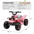 thumbnail image 3 of Kids Electric ATV 6V - Pink Ride-On Toy for Ages 3-6, 3 of 9