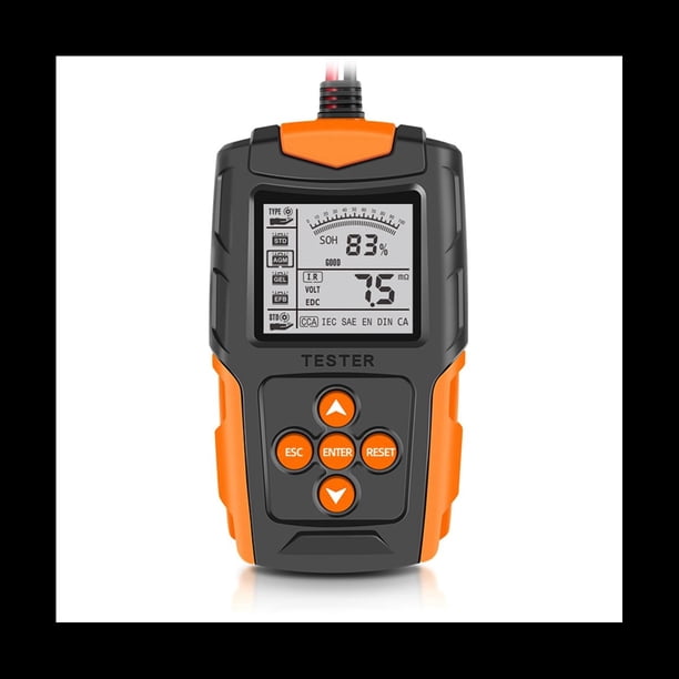 Probador de BateríA de Coche Profesional PortáTil de 12V 24V Analizador de BateríA Digital de Motocicleta para Pruebas de BateríA de Plomo-áCido