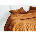 thumbnail image 3 of Pavish Export Duvet Cover Solid Cinnamon Twin Over Size 120X120" Bedding Duvet Cover Set, Cotton Simple Bedroom Collection 3 Pieces Bedding, 3 of 5