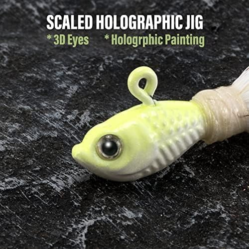 3 Pack Bucktail Jig Lure Hair Jig Saltwater Freshwater Lures Surf Fishing Bass Flounder Striper Bluefish Halibut Redfish
