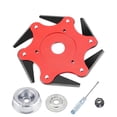 thumbnail image 1 of Fiudx Cuchillas Universales de Acero, Cabezal de Desbrozadora de Metal Mn65, Cuchilla de Repuesto Duradera, Fácil Instalación, Corte Estable, Mantenimiento de Césped, Tareas de Poda En Exteriores, Us, 1 of 6