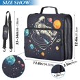 thumbnail image 2 of FORMRS Zipper Binder with Shoulder Strap 1.5-inch Ring 500 Sheet Capacity File Bag, Black Record, 2 of 5