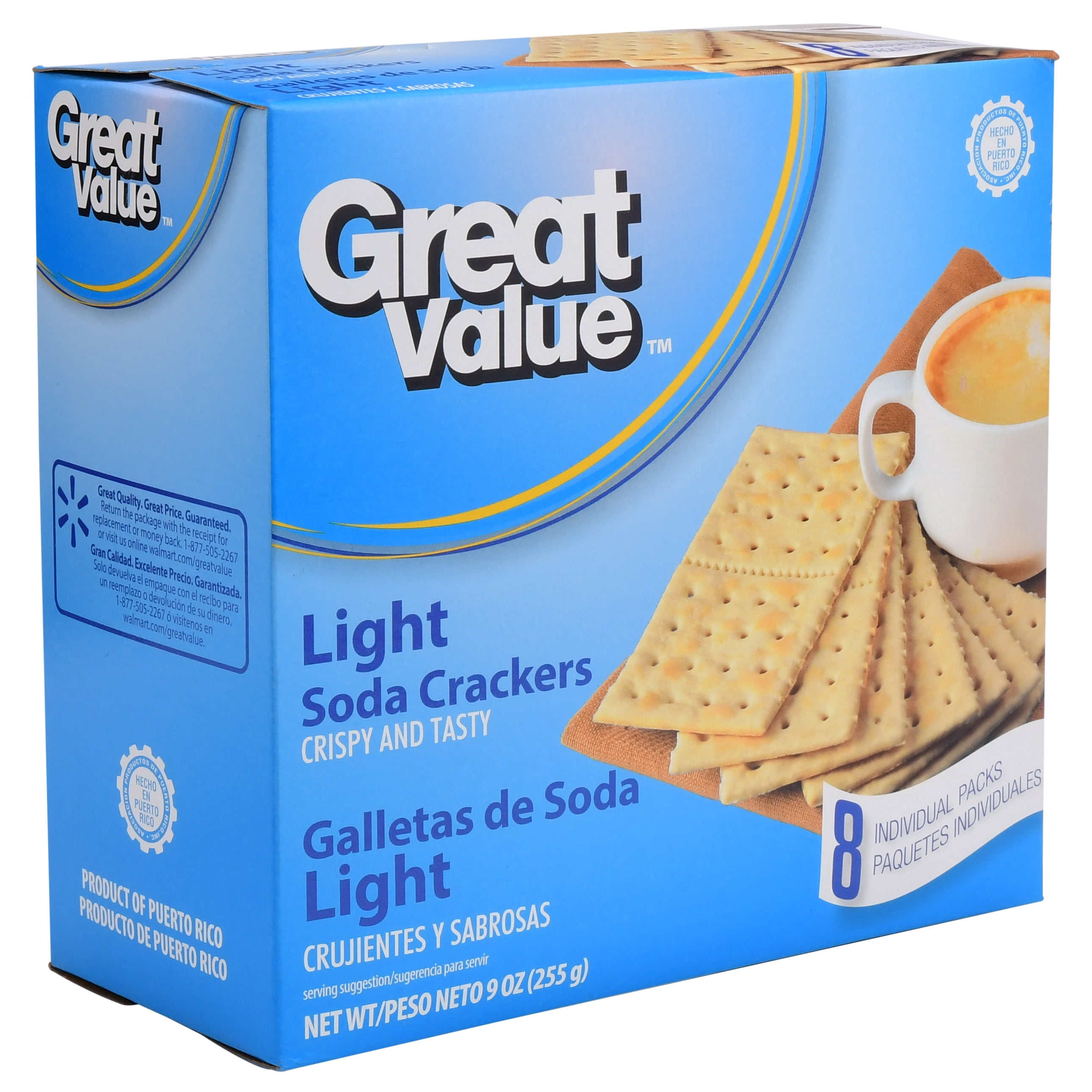 Great Value Light Soda Crackers, 9oz Box