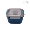 thumbnail image 1 of 1100ml/1500ml Portable Lunch Box Container 2 Layer Grid Salad Bowl Bento Boxes Salad Bowls Lunch Box Lunch Container For Food L1.5L Blue, 1 of 6