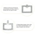 thumbnail image 4 of Uxcell 2pcs Rhinestone Shoe Clips Shoes Rectangular Decoration Accessories for Women, Silver, 4 of 4