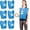 Blue, variant on PRO Netball Bibs - Lightweight, Breathable Training Bibs with Elasticated Sides & Position Markings, Available in Multiple Colors for Easy Team Identification (7-Pack)