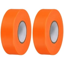 1"x147' Flagging Tape Non-Adhesive Neon Marking Tape for Tree Survey Boundaries, Orange 2 Pack