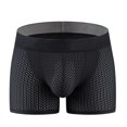 thumbnail image 2 of Men Mesh Underwear Boxers Trunks Shorts Breathable Crotch Mens Underwear Boxers, 2 of 9
