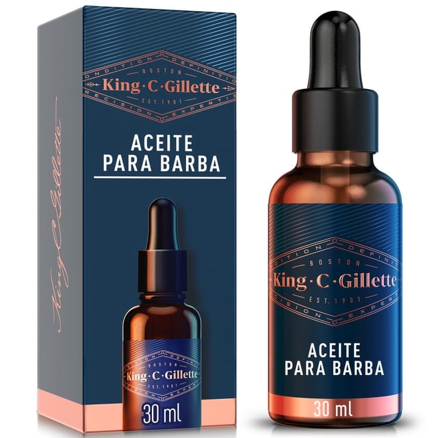 Aceite para Barba King C. Gillette cuidado de la barba, aceites barbas 30 ml