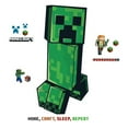 thumbnail image 2 of Officially Licensed RMK5360GM Minecraft Creeper Giant Peel and Stick Wall Decals, Green, Black, 2 of 6