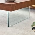 thumbnail image 5 of High Quality Walnut Coffee Table - 31.5"x31.5" with Tempered Glass Legs, 5 of 10
