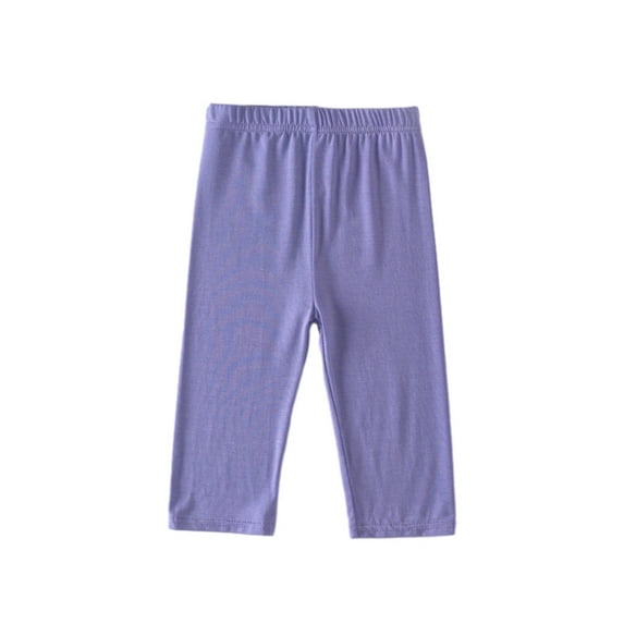 SILVERCELL 3-12Years Girls Running Yoga Dance Pants Slim Stretch Pants for Kids Summer Capris Pants for Girls Leggings for School Wearing