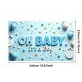 thumbnail image 5 of LUUFILx Oh Baby Boy Banner Newborn Event Backdrop Baby Shower Gender Reveal Party Supplies Decorations Photo Props Celebration Photographic Background, 5 of 7