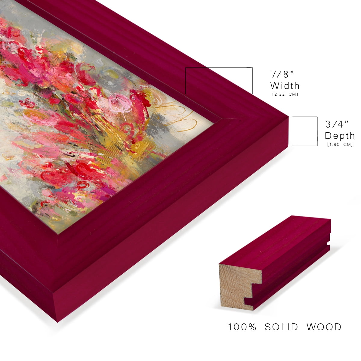 Flip Side - Framed Print w/glass - Cherry Red