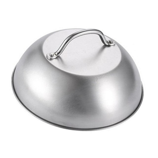 Tapa de sartén de acero inoxidable, cubierta para sartén, herramienta de cocina, cubierta protectora para hamburguesas y filetes, tapa para olla de