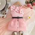 thumbnail image 2 of JUMEYU Baby Outfit Girl 2Pcs Toddler Baby Girl Skirt Set T-Shirt Top Elastic Waist A-Line Skirt Outfits 2T 3T (Pink,2-3 Years), 2 of 9