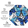 thumbnail image 4 of Balery 4 Pcs Blue And White Butterfliesleather Coasters Set, Drink Table Cup Coasters For Living Room Kitchen Coffee Decor, 4 of 9
