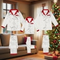 thumbnail image 4 of Hxshgdsn Family Pajamas Set Matching Striped Button Down Long Sleeve Tops And Straight Leg Pants Loungewear 2Pcs Gray 130, 4 of 7