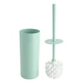 thumbnail image 4 of Mainstays Basic Plastic Toilet Bowl Brush Holder Clearly Aqua, 4 of 5