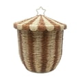 thumbnail image 4 of veasfak Storage Basket Paper Rope Multipurpose with Lid Container Laundry Basket Bin 32cmx37cm, 4 of 9