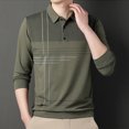 thumbnail image 4 of Blczomt Men's Polo Shirts Big and Tall Long Sleeve Green Polo Dress Shirt Fashion Button Formal Big and Tall Men Clothes, 4 of 6