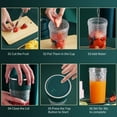 thumbnail image 3 of Mistaha Juicer Cup Smoothie and Shakes Blender Fruit Mixer Mini Portable Mixer Cup USB Rechargeable Fruit Blender Cup Washable Juicer Cup 400ML Fruit Vegetable Blender Cup, 3 of 8