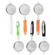 thumbnail image 1 of Juego de 6 coladores de cocina, tamiz de malla fina de acero inoxidable de 25*9cm para polvo de repostería, fideos escurridos/arroz JM, 1 of 5