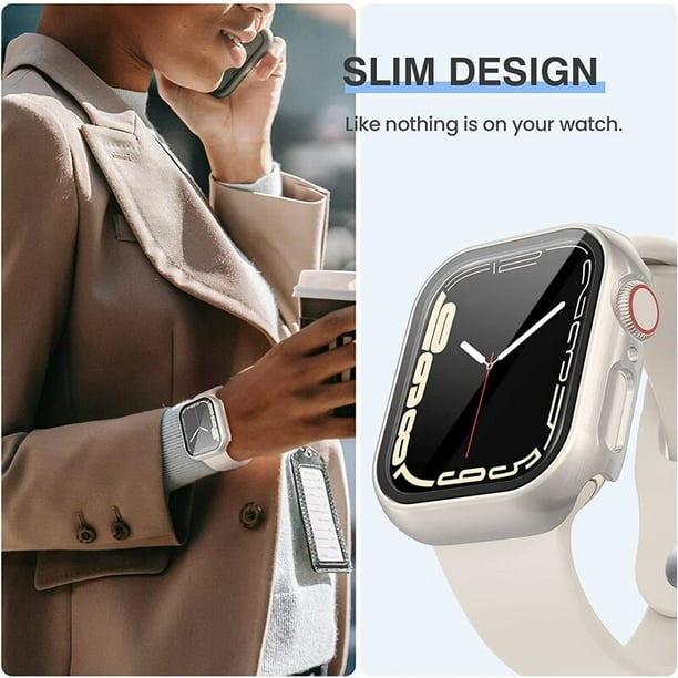 Protector de pantalla de cristal para Apple Watch funda para Apple watch 8 7 6 SE 5 3 iWatch 44mm 45mm 41mm 40mm 42mm 38mm Walmart en linea