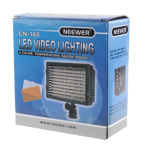NEEWER 160 LED CN-160 Dimmable Ultra High Power Panel Digital Camera Camcor... 