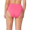 thumbnail image 2 of Women's Bleu Rod Beattie RU22508 Ring Me Up High Waist Draped Swim Bottom (Rose Red 6), 2 of 3