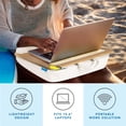 thumbnail image 2 of LapGear Portable Laptop Lap Desk, Fits up to 15.6" Laptop, White Oak Woodgrain, 2 of 7