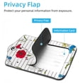 thumbnail image 3 of Square 2Pack PU Leather Flower Floral Stripe Cruise Luggage Tag with Privacy Cover and Stainless Steel Ring - Suitable for Travel Handbags Backpacks Luggage Tags, 3 of 6