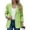 Green, variant on Womens Padded Shoulder Blazer, Fall Button Open Front Business Casual Long Sleeve Lapel Office Suit Jacket Orange M