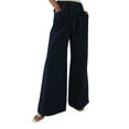 thumbnail image 2 of Women'S Drawstring Wide Leg Jeans Low Waisted Loose Fit Denim Pants S, 2 of 8