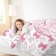 thumbnail image 3 of spefrowx Cute Pearl Shell Twin Comforter Sets for Kids, Pink Princess Bow Coral Bedding Set, Pink Reversible, 2 Pieces, 1 Comforter and 1 Pillowcase, 3 of 6