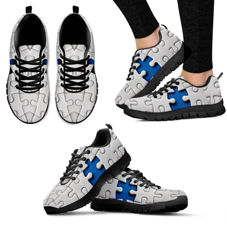 

Autism Awareness Designs Luxury Brand Sneakers Puzzle Print Footwear World Autism Awareness Day Casual Sneaekrs