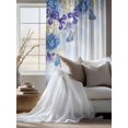 thumbnail image 4 of Sheer Curtains 72 Inches Long, Blue Purple Floral Semi Sheer Curtains Light Filtering Window Treatment, Ombre Butterflies Modern Art Spring Privacy Voile Drapes for Living Room Bedroom 52x72 Inch, 4 of 7
