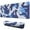 Blue Military Camouflage, variant on Blue-gray Blospot Camouflage mouse Padswaterproofwashable for Office Home Work GamingmousepadsRubber Base Mousepad with Stitched Edges 31.5x11.8inches