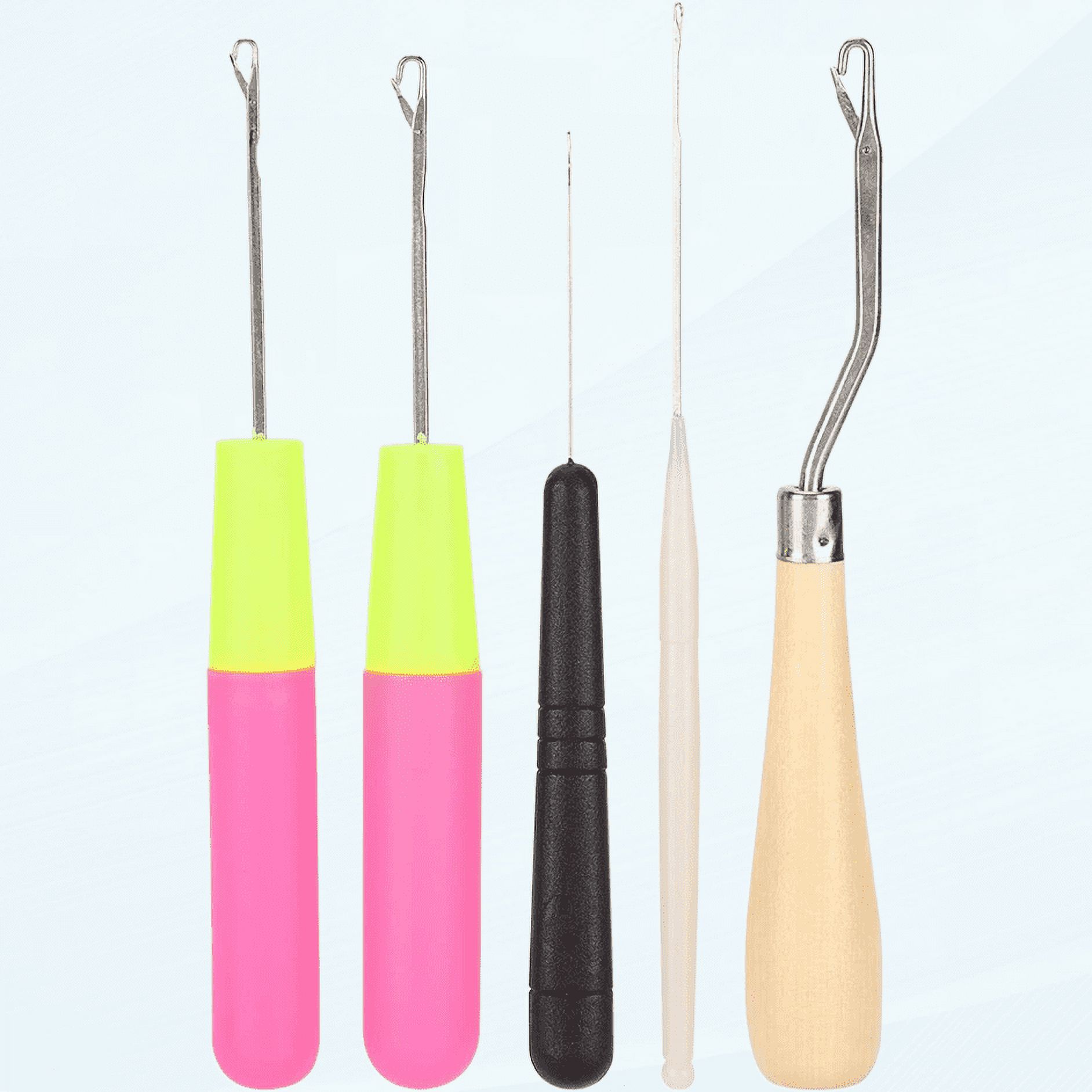 2pcs Wooden Latch Hook Crochet Needles - Rug Making Tools For DIY Crafts