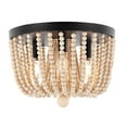 thumbnail image 6 of JONATHAN Y Eivissa 13" 3-Light Coastal Farmhouse Iron/Wood Bead LED Flush Mount, Oil Rubbed Bronze, JYL9929A, 6 of 8