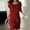 Red, variant on Women Dresses under $10! Cagogo Women's 2025 Summer Short Sleeve Dresses Plus Size Ruffle Tiered Layered Pleated A Line Swing Mini Tunic Dress Beach Party Dresses