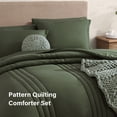 thumbnail image 4 of Amberspace 7-piece Bed in a Bag Comforter Set with Sheets,Olive Green,King, 4 of 7