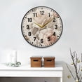 thumbnail image 2 of Yayeee Wall Clock Battery Operated 9.5" Silent Quartz Non-Ticking for Living Room Decor, Lace and Floral, 2 of 8