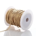 thumbnail image 3 of de cadenas relieve NK, 4 ancho, 50 m de longitud, cadenas de material acero inoxidable, joyería de , cadena de serpiente plana , Dorado Sunnimix Collar Cadena Cubana, 3 of 6