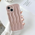 thumbnail image 2 of Compatible with iPhone 14 Phone Case Girls Cute Water Ripple Pattern Wavy Bezel Shock Absorbing Anti-Fall Slim TPU Phone Case for Women - Pink, 2 of 13