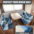 thumbnail image 2 of FORUDESIGNS Blue Marble Print 2 Pcs RV Dinette Cushion Covers Non-Slip Camper Seat Covers Dinette Booth Stretch Sofa Furniture Protector Sofa Slipover for Travel Trailer Couch, 2 of 7