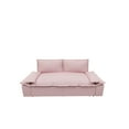 thumbnail image 6 of 70.1" Convertible Sleeper Sofa Bed, Modern Foldable Loveseat Sofa Bed with 2 Soft Pillows, 3-in-1 Queen Pull Out Sleeper Couch for Living Room, Office, Bedroom, Apartment, Pink, 6 of 9