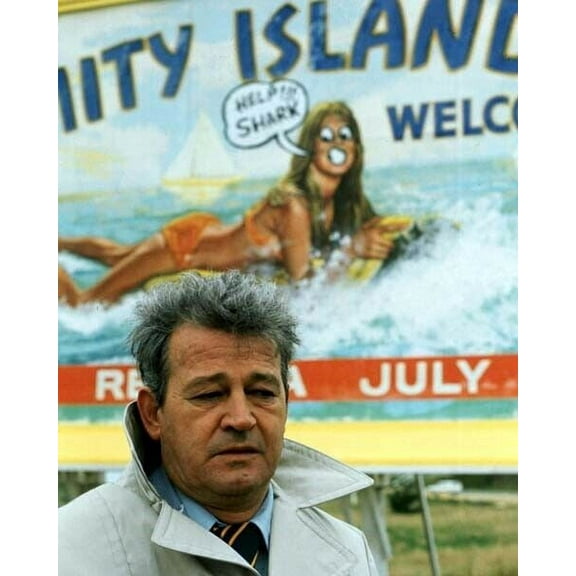 Murray Hamilton beleaguered Amity Mayor Larry Vaughn by shark poster Jaws 8x10